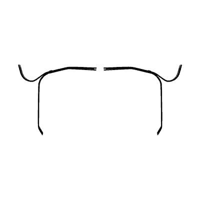 Front Bumper Bracket Set Black for 1947 to 1954 Chevrolet Pickup