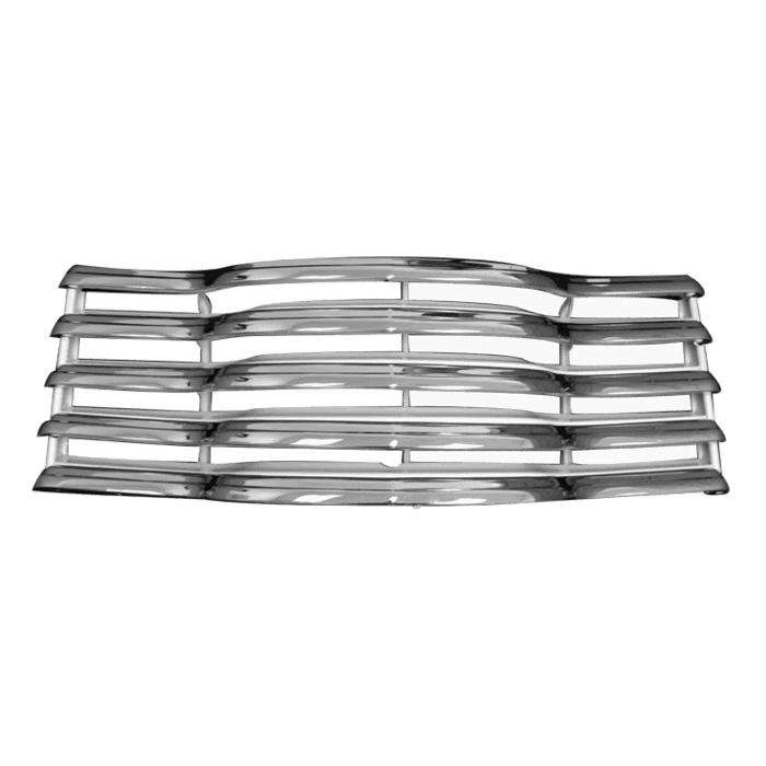 Front Grille Chrome and Painted Milk White Assembly with Brackets