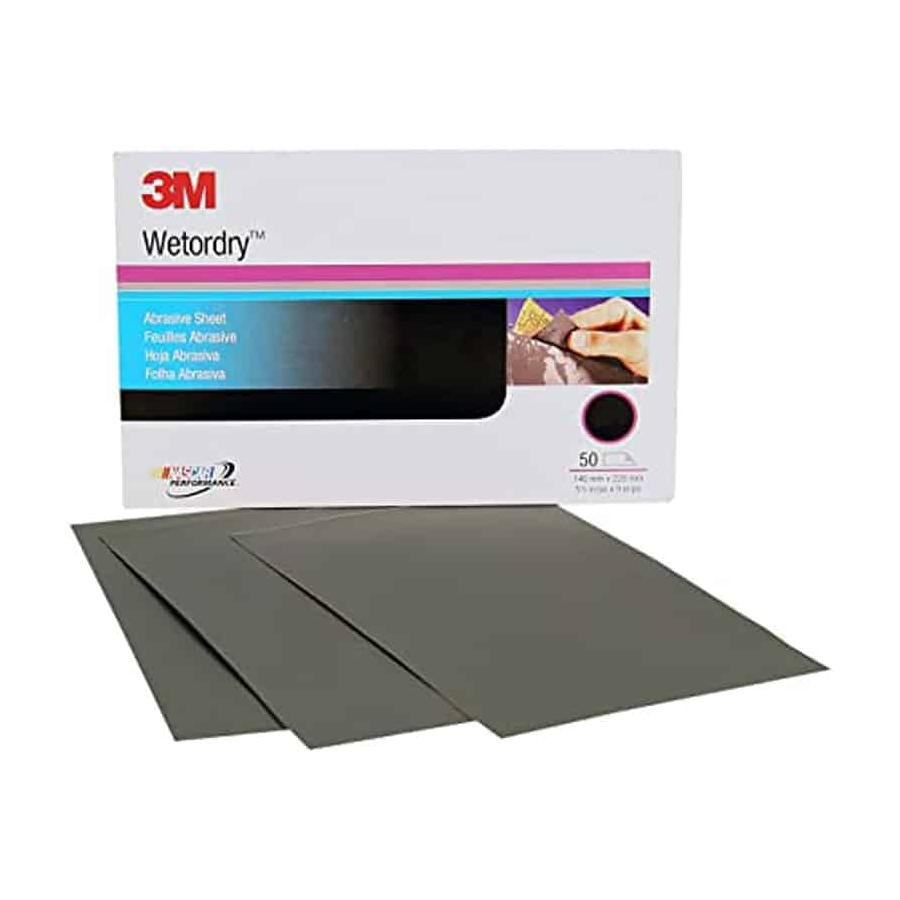 3M Wetordry Abrasive Sheet 401Q, 02045, 2500, 5 1/2 x 9 in, 50 sheets per carton