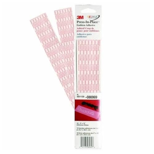 3M Press-In-Place Emblem Adhesive, 08069, 2 in x 12 in (5.1 cm x 30.4 cm)