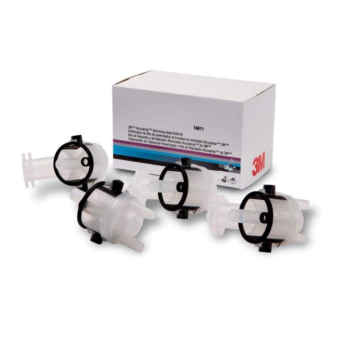 3M Accuspray Atomizing Head, 16611, Clear, 1.8 mm, 4 per kit