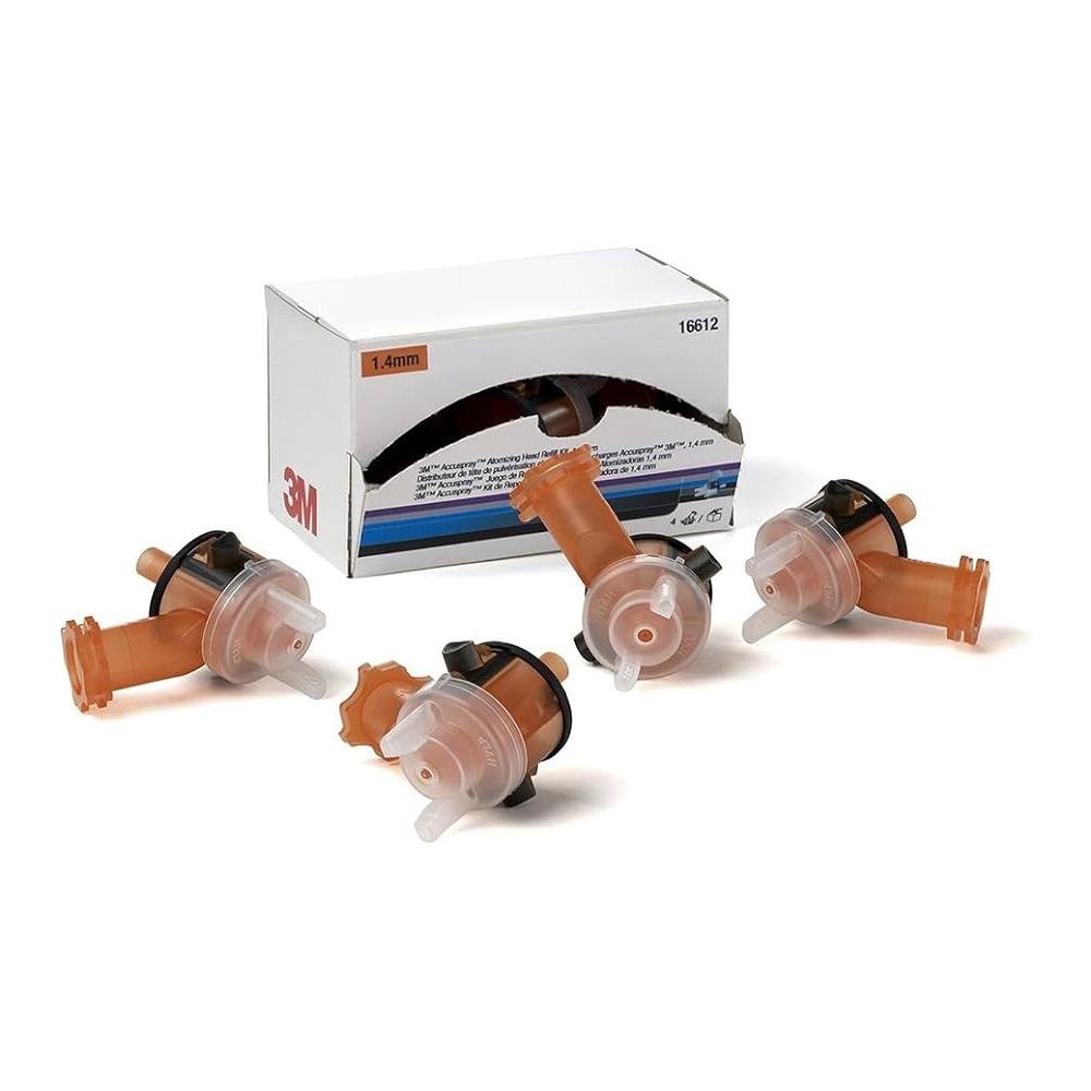 3M Accuspray Atomizing Head, 16612, Orange, 1.4 mm, 4 per kit