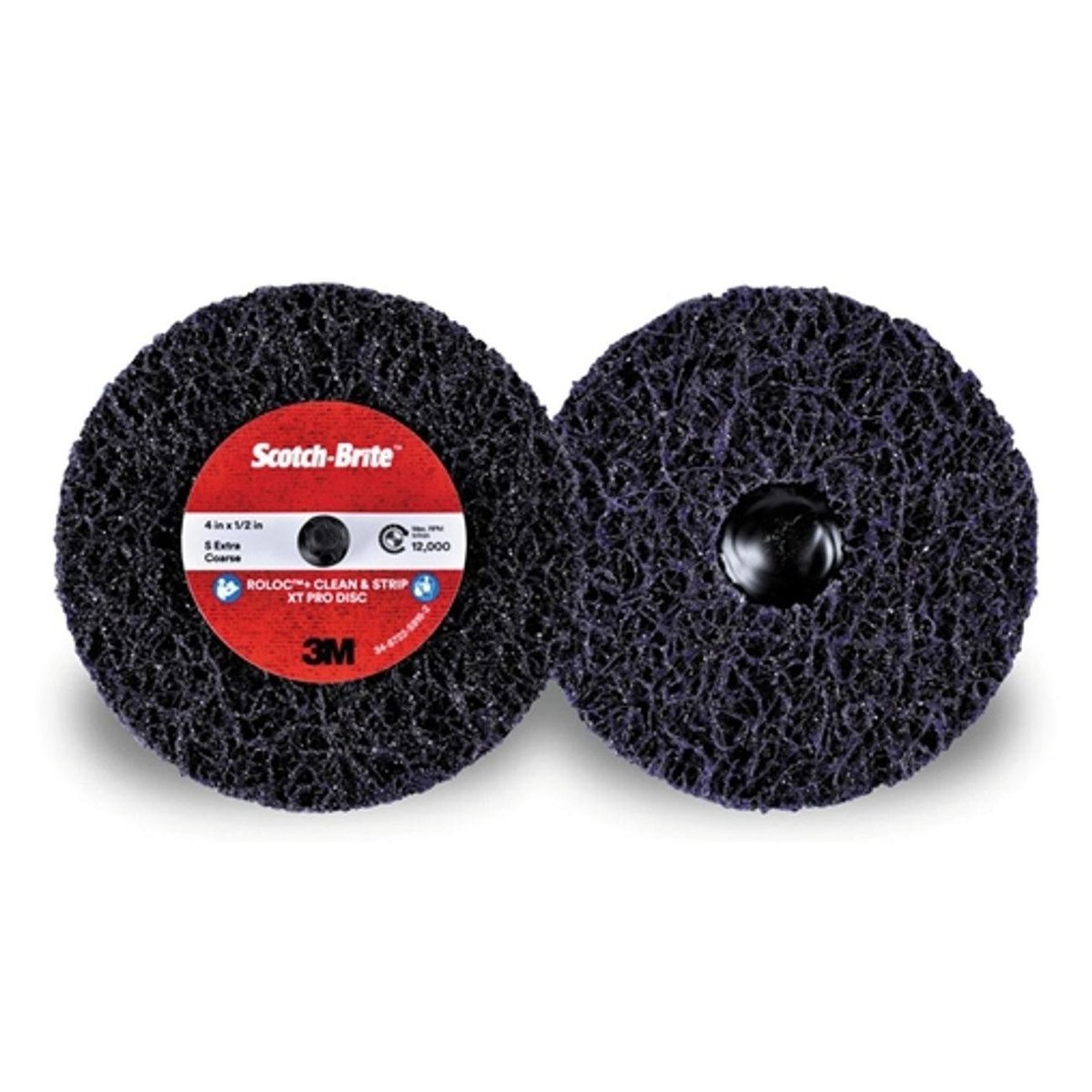3M Scotch-Brite Roloc Clean and Strip XT Pro Disc, 21552, 4 in x 0.5 in (10.16 cm x 1.27 cm)