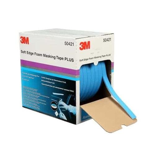 3M Soft Edge Foam Masking Tape PLUS, 50421, 21 mm x 49 m, 1 roll per box