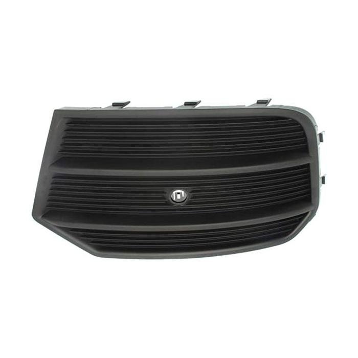 Front Left Bumper Cover Fog Light Grille for use with 1 Piece Bumper with Park Assist Textured Black