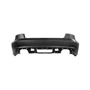 Rear Bumper Cover Primed PTM without S-Line Package without Park Assist Sensor Holes Sedan and Convertible -CAPA Certified
