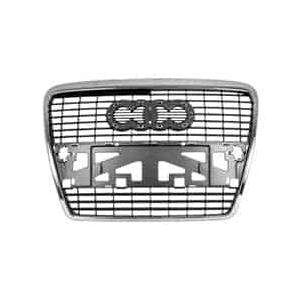 Front Grille Silver and Black with Chrome Frame without Park Sensors without Sports Package