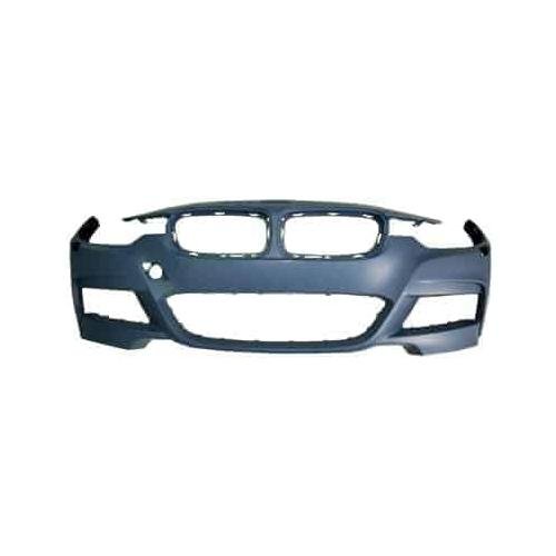 Front Bumper Cover For Sedan Or Wagon With M Pkg HeadLamp Washer Holes Without Park Distance Control or Park Assist Primed PTM