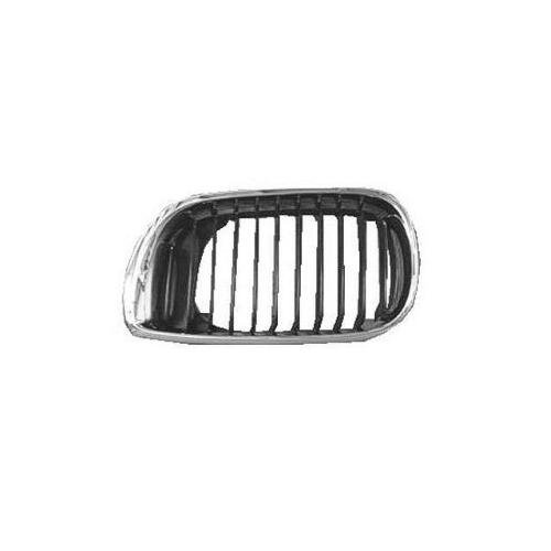 Front Left Grille Hood Mounted Chrome and Black For Sedan and Wagon Models