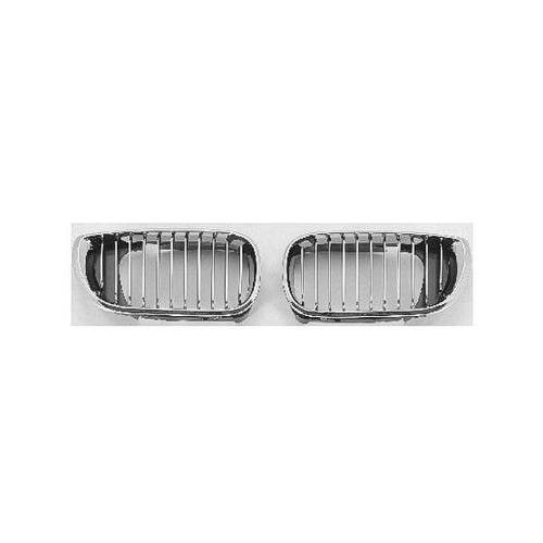 Front Right Upper Grille Hood Mounted Chrome and Black For Sedan and Wagon Models From Production Date 09/01