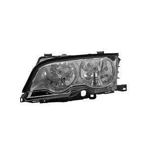 Front Left Halogen HeadLamp Assembly With Silver/Titanium Bezel Fits Coupe and Convertible Models To Production date 09/01