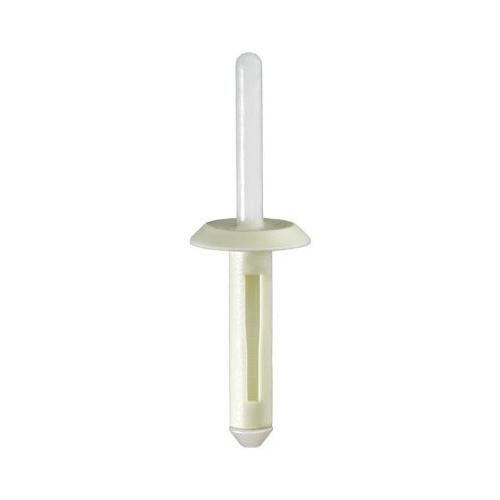 AUVECO 14012 White Plastic Nylon 1/4 Rivets 1-1/8 Grip PK 25
