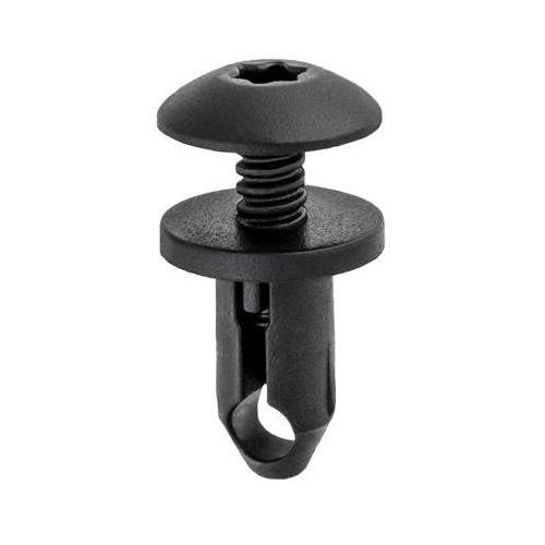 AUVECO 14990 Black Nylon Push-In Retainer Hole Size 15/64 PK 50