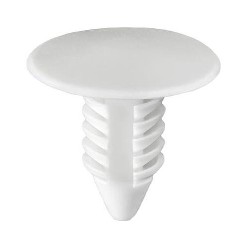AUVECO 15664 White Nylon Push-In Retainer Hole Size 5/16 PK 100