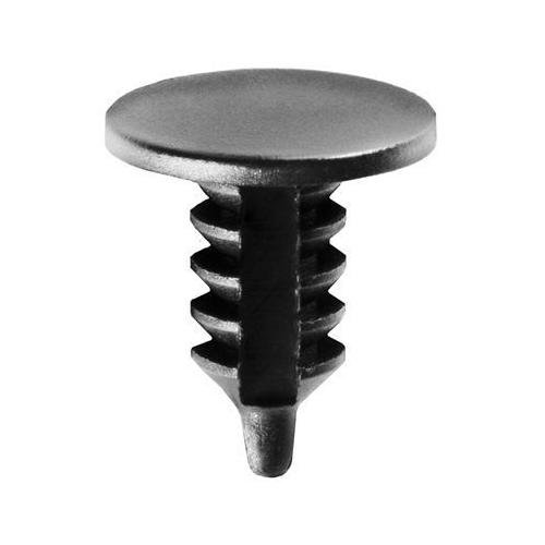 AUVECO 18684 Black Nylon Push-In Retainer Hole Size 3/8 PK 100