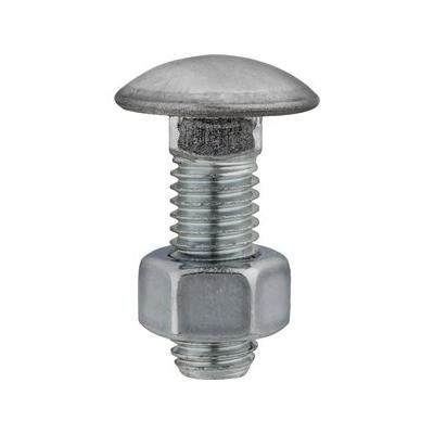 AUVECO 3099 Bumper Bolts 7/16 - 14 x 1-1/4 Stainless Steel Round Head with Hex Nuts PK 10