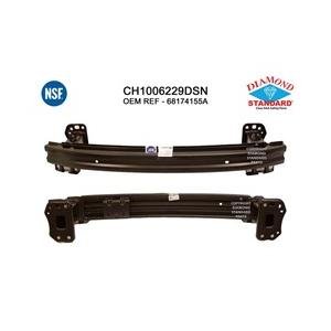 Front Bumper Cover Reinforcement with Adaptive Cruise Control with Tow Hook HSS