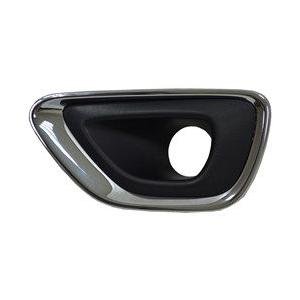 Front Left Bumper Fog Light Bezel with Chrome for Limited Laredo Overland Models