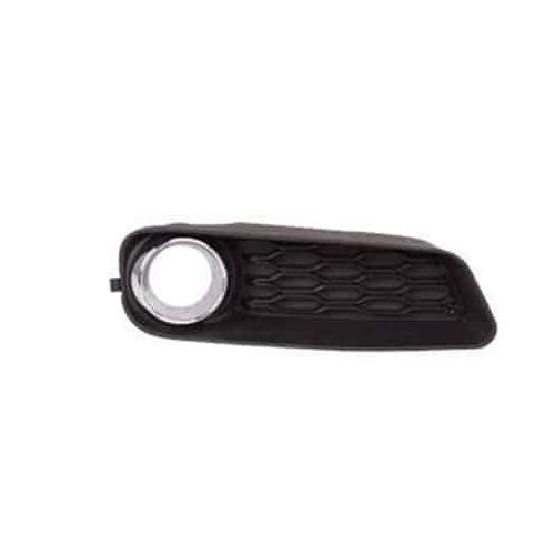 Front Right Bumper Fog Lamp Bezel Black with Chrome Ring