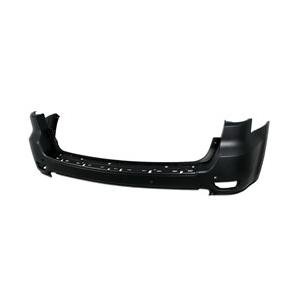 Rear Bumper Cover Primed PTM with Parking Assist Sensor Holes without Rear Side Brackets -CAPA Certified
