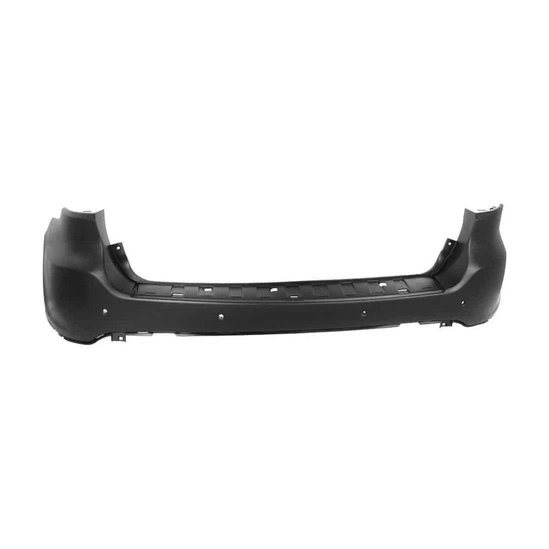 Rear Bumper Cover Primed PTM with Park Assist Sensor Holes with Backside Brackets for use with Blind Spot Detection -CAPA Certified