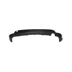 Rear Bumper Cover Lower with Single Exhaust Matte-Black -CAPA Certified