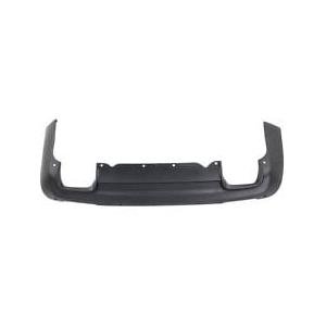 Rear Bumper Lower Valance Panel with Dual Exhaust with Park Assist Sensor Holes Textured Dark Gray -CAPA Certified