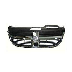 Front Grille Matt-Black Texture with Chrome Molding