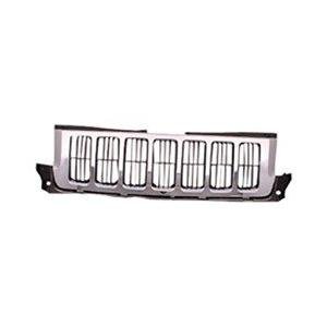 Front Grille Chrome Frame with Vertical Black Inserts for Limited and Laredo Models