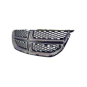 Front Grille Matte-Black with Chrome Moldings