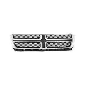 Front Grille Matte-Dark Gray with Chrome Molding