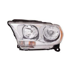 Front Left HeadLamp Composite Halogen Chrome Trim
