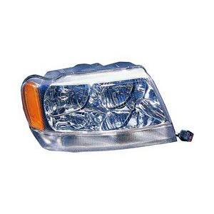 Front Right HeadLamp Composite Chrome Background Clear Parklight