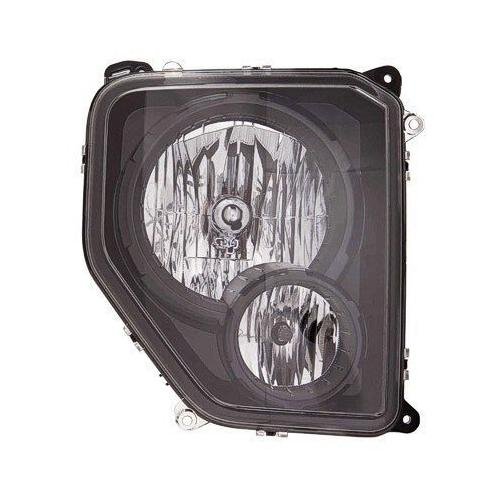 Front Right HeadLamp Composite with Black Bezel