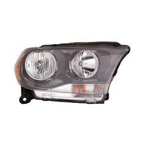 Front Right HeadLamp Composite Halogen Black Trim