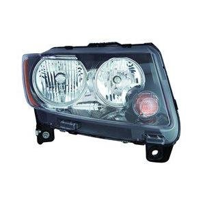 Front Right HeadLamp Composite Halogen with Black Bezel