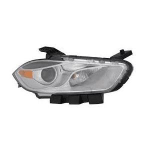 Front Left HeadLamp Composite with Chrome Bezel without Dodge LOGO