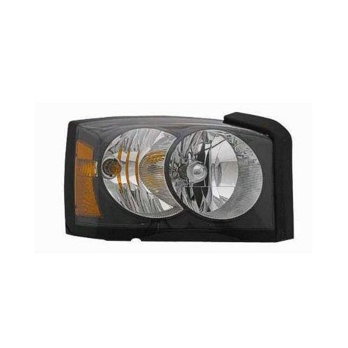 Front Right HeadLamp Lens and Housing with Black bezel