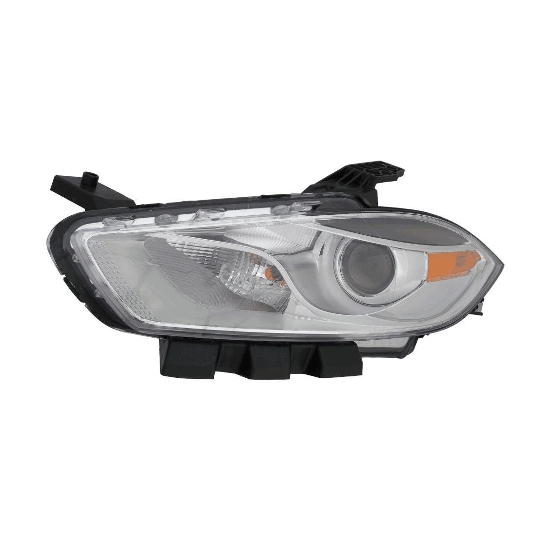 Front Right HeadLamp Composite with Chrome Bezel without Dodge LOGO