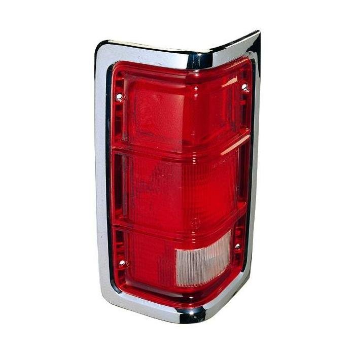Rear Left Tail Lamp Lens with Chrome Trim