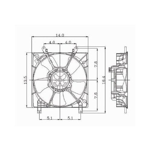 Radiator Fan Assembly 1998-2000 Chrysler Sebring