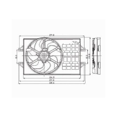 Radiator Fan Assembly 1996-2000 Chrysler Sebring