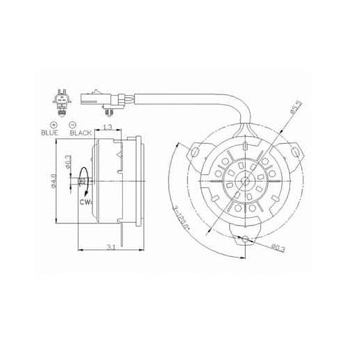 Front Radiator Fan motor w/4.7L V8 engine w/o towing package