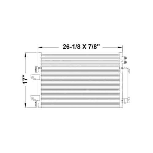 Front A/C Condenser with Reciever Drier with Oil Cooler with Automatic Transmission