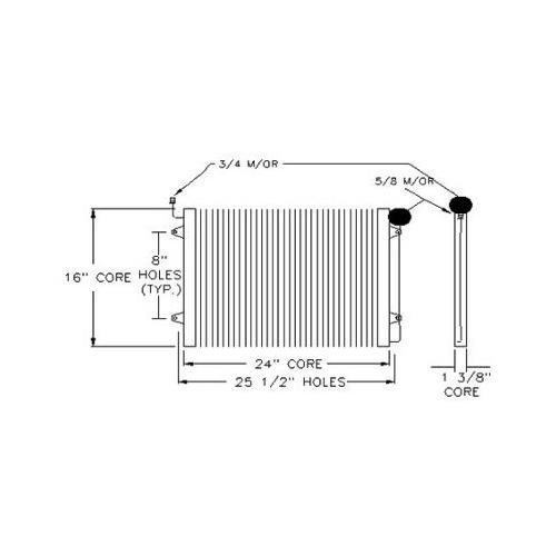 A/C Condenser 2005-2007 Chrysler Town & Country