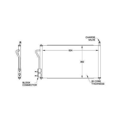 A/C Condenser 2005-2007 Ford Focus
