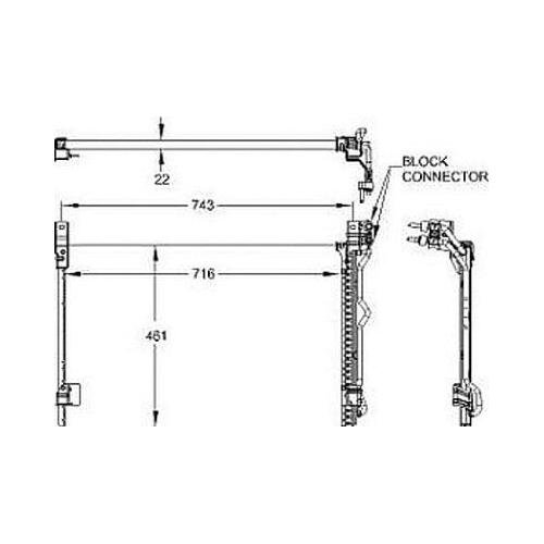 A/C Condenser 2003-2005 Ford Crown Victoria