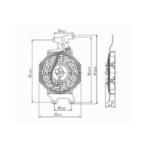 Front Radiator Cooling Fan Electric Fan Assembly