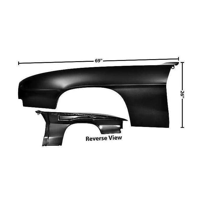 Front Left Fender Custom without Lamp Hole