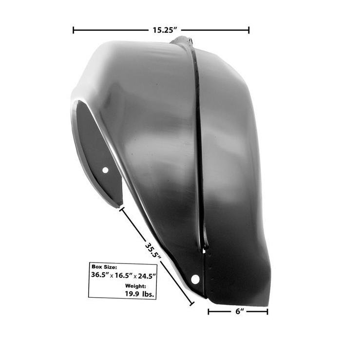 Rear Right Complete Quarter Mini Wheelhouse 6 Inch Wide Inner